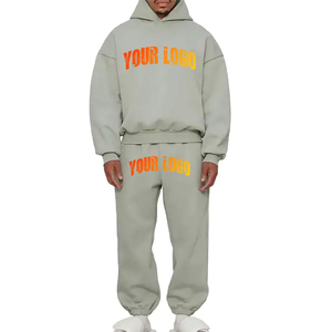 ชุดออกกำลังกายแฟชั่นสำหรับผู้ชายชุดวอร์มสองชิ้นแบบสวมทับมีฮู้ดและขากว้างชุดวอร์มไซส์ใหญ่สำหรับฤดูหนาว - Product Image 1