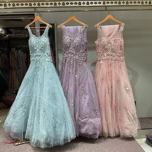 Elegante Vestido de Red con Bordado para Mujer Perfecto para Bodas Fiestas de Noche y Ocasiones Especiales Ropa de Diseñador en Línea - Product Image 1