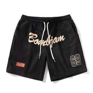 Shorts de sport pour hommes de la rue principale, taille plus, imprimé 3D en relief, respirant, taille élastique, fermeture en coton tricoté, shorts de sport pour hommes - Product Image 5