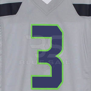 Maillot de football résistant à la décoloration avec chiffres brodés Maillot de football américain avec chiffres et logos Pro-Stitch - Product Image 4