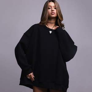 Sweat-shirt de course surdimensionné doublé en polaire pour femmes - Product Image 6