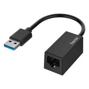 Adaptador de red Hama Gigabit Ethernet 1000 Mbps USB-A negro 00200325 0813181 - Product Image 1
