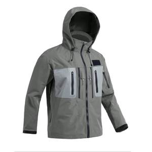 Veste softshell personnalisée pour hommes pour le printemps automne manteau à capuche décontracté avec fermeture éclair contrastée tissu imperméable nouvel état pour enfants - Product Image 1