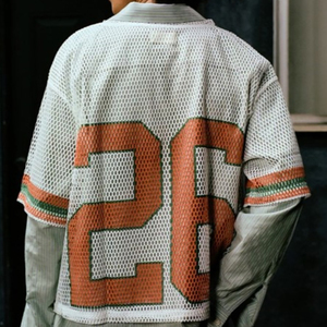 Wholesale Manufacturer Custom Sublimation Boxy American Football Jersey Breathable Quick Dry Oversized <b>Short</b> <b>Mesh</b> T-Shirts - Product Image 3
