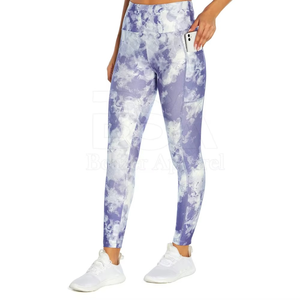 Tie Dye Seamless High Waisted <b>Leggings</b> Women Active Wear Yoga Fitness Workout Stretchy Elastic With <b>Pockets</b> Full Length - Product Image 1
