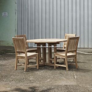 Butterfly 47" Octagonal Folding <b>Table</b> Teak Garden Outdoor Furniture Indonesia Vietnam China Custom Fine Quality Cheap Price - Product Image 2