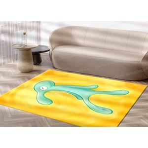 Tapis imprimé : Peinture audacieuse et audacieuse de Squidward, cuisine moderne, avec tapis moelleux - Product Image 4
