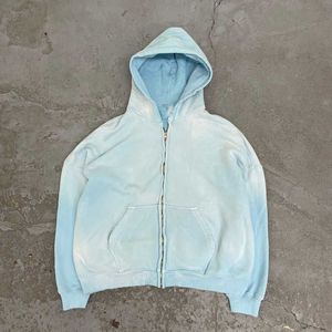 Sweat-shirt à capuche décontracté et écologique d'automne pour hommes avec fermeture éclair 100% coton biologique Logo personnalisé - Product Image 6