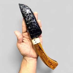 Cuchillo de Obsidiana Negra de 10 Pulgadas, Hecho a Mano, Hoja de Piedra Preciosa Grande, Cuchillo de Cristal de Obsidiana Hecho a Mano, Decoración, Artefacto Espiritual Tribal - Product Image 6