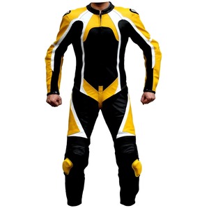 Tenue de moto en cuir pour hommes, vestes en cuir, veste et pantalon de moto, vêtements de sport - Product Image 1