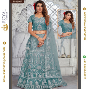 Launching New Beautiful Heavy Sequence Cord and Embroidery Work Party Wear Designer Crop <b>Top</b> Lehenga Collections by Royal Export - Product Image 2