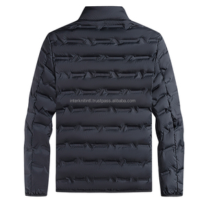 Men's Autumn Cartoon Patchwork Hooded Self <b>Heating</b> Stand Collar Windproof Puffer <b>Jacket</b> OEM ODM - Product Image 3