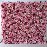 Kunstbloemen wandpaneel bruiloft achtergrond bloemenwand 8x8 bruiloft foto achtergrond kunstzijde bloemen voor decoratie evenementenlocatie