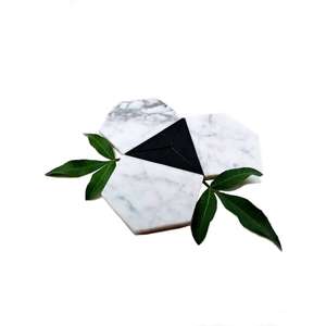 Natural Stone <b>Marble</b> <b>Coasters</b> Artistic Handmade Durable Hot Sale Beautiful Drink <b>Coaster</b> Set - Product Image 4