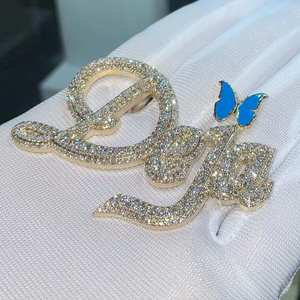 จี้ชื่อแบบกำหนดเองพร้อมเพชรโมอิสซาไนต์ทรงบริลเลียนต์ ชุบโรเดียม เงินแท้ 925 ของขวัญสำหรับงานปาร์ตี้สไตล์ฮิปฮอป - Product Image 6