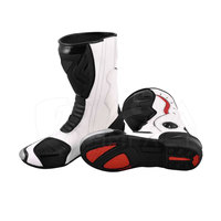 Los zapatos de moto personalizados más vendidos, botas de moto OEM antideslizantes impermeables de cuero genuino para hombre, MUESTRA GRATIS
