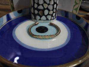 Antique Premium Quality Lightweight <b>Magnetic</b> Copper <b>Bracelet</b> Traditional Modern Sculpture Indian Handicraft Chain Pattern - Product Image 5