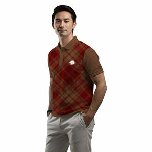 Chemises polo pour hommes de style nouveau, personnalisées, couleur unie, manches courtes - Product Image 1