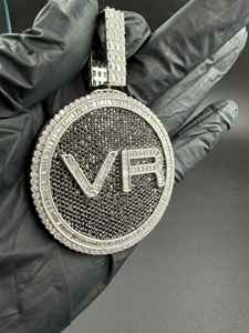 จี้เพชรโมอิสซาไนต์สีดำและสีขาวสั่งทำพิเศษ ประดับเพชรเต็มตัว พร้อมสร้อยคอเงินแท้ 925 สไตล์ฮิปฮอป ราคาประหยัด - Product Image 3