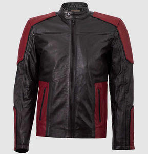 Última Venta caliente de calidad superior de diseño personalizado chaqueta de cuero real Streetwear cuello cuadrado de cuero al aire libre chaqueta de los hombres - Product Image 3