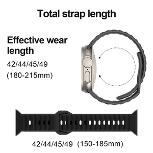 Coolyep nuova larghezza <span class=keywords><strong>Sport</strong></span> 26mm traspirante regolabile con fibbia in Silicone morbido cinturino di ricambio Smart <span class=keywords><strong>Watch</strong></span> cinturino per <span class=keywords><strong>apple</strong></span> <span class=keywords><strong>Watch</strong></span> ultra - Product Image 2