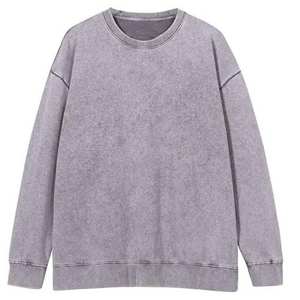 Sudaderas de lavado ácido, ropa deportiva ligera para hombre, ropa informal, sudaderas, sudaderas de algodón 100% holgadas con lavado ácido - Product Image 4