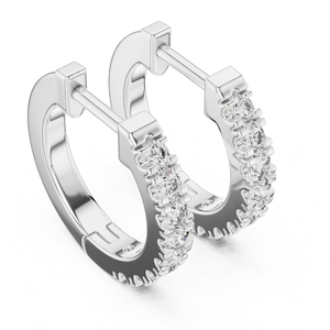 Boucles d'oreilles rondes en diamant pour femmes Pierres certifiées cultivées en laboratoire Bijoux de mode Acheteurs en gros et sur mesure - Product Image 1