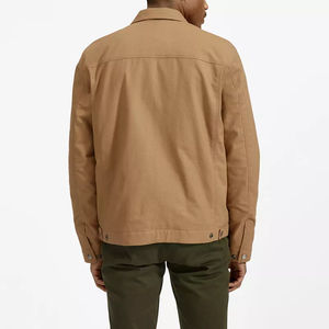 แจ็กเก็ตผ้าใบสำหรับผู้ชายเสื้อแจ็กเก็ตซิปแบบลำลองสำหรับผู้ชายน้ำหนักเบาระบายอากาศได้ดี - Product Image 2