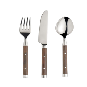 Dernière conception de couverts en acier inoxydable, fourchette et cuillère, ensemble de couverts attrayant avec manche en bois à un prix abordable - Product Image 4