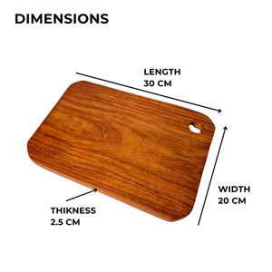 Planche à découper en bois d'acacia massif faite à la main - Légère, écologique et compatible lave-vaisselle |   Fabriqué à la main en Inde - Product Image 6