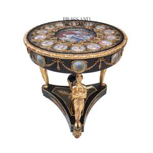 Mesa de Entrada Real de Lujo, Hecha a Mano con Latón y Madera - Product Image 3