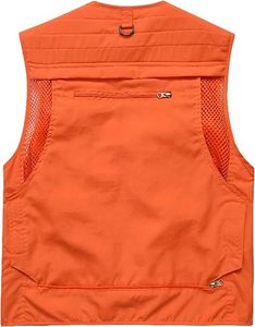 Chaleco de Trabajo Informal Ligero de Lona de Algodón para Hombre, para Pesca, Safari, Viajes, Fotografía, con Múltiples Bolsillos, Cuello en V, para Verano - Product Image 2