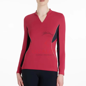 Couche de base d'équitation personnalisée pour femmes Fournisseur OEM ODM haute performance, matériau à séchage rapide, coupe flexible, couche de base à manches longues - Product Image 1