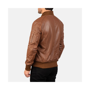 Wholesale Custom Winter Leather <b>Jacket</b> for Men 2023 Custom Bomber <b>Jacket</b> Slim Plus Size Design - Product Image 6