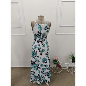 Vestido Maxi con Estampado Floral para Mujer de Jane's, con Tirantes Finos y Cuello Halter, Vestido Casual de Verano de Punto con Hombros Descubiertos - Product Image 6