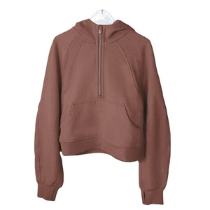 เสื้อฮู้ดครอปแบบลำลองสำหรับออกกำลังกาย ฟิตเนส เล่นกีฬา ผู้หญิง แบรนด์ Ville Sports รุ่น High Street แบบซิปครึ่งตัว ทรงหลวม ดีไซน์แฟนซี ไม่มีลาย - Product Image 1