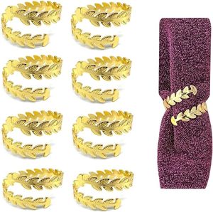 Ronds de serviette ronds décoratifs faits à la main en feuille d'or pour la décoration de table de mariage à la maison - Product Image 3