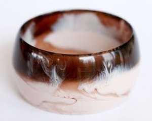 กำไลข้อมือเขาควายสีดำและสีขาวทำด้วยมือกำไลแฟชั่นคุณภาพสูงสำหรับผู้หญิง - Product Image 3