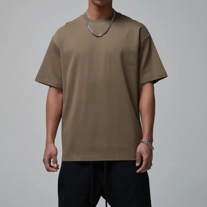 280 grammes de haute qualité en coton épais T-shirt personnalisé sérigraphié surdimensionné blanc T-shirt graphique épais pour hommes pour hommes - Product Image 3