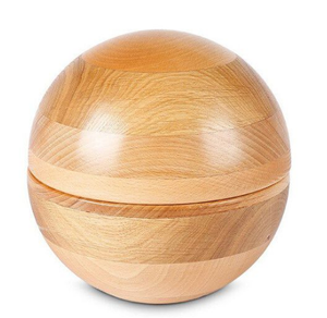 Urna de madera de esfera de nogal hecha a mano, estilo europeo, recién llegado para cenizas humanas, Memorial para mascotas, suministros funerarios de Vietnam hechos a mano - Product Image 4