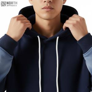 Sweat-shirts légers personnalisés pour hommes 2025, effet délavé au soleil, coton de haute qualité, respirant, couleur unie, coupe régulière, polaire thermique d'hiver - Product Image 4