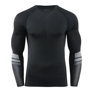 Personnalisé MMA surf à manches longues Rash Guard pour hommes Sublimation imprimé Fitness perceuses chemise d'entraînement - Product Image 1
