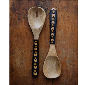 Diseño esmaltado Comprar juego de servidor de ensalada de madera de mango estándar Elegante hogar Restaurante Vajilla Decoración Cubiertos para bodas - Product Image 6