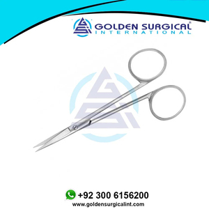 กรรไกรสำหรับผ่าตัดปลายแหลมแบบมาตรฐานกรรไกรตัดตาแบบโค้งตรงราคาถูก - Product Image 3