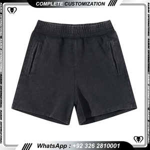 Short délavé à l'acide avec poches latérales OEM Design et logo personnalisés pour hommes - Product Image 6