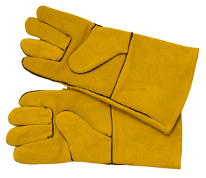ถุงมือเชื่อมหนังวัวแบบแยกสำหรับงานหนักถุงมือทำงานเพื่อความปลอดภัยในอุตสาหกรรมหนังสำหรับการป้องกันมือ - Product Image 2