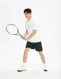 Pantalones cortos de entrenamiento atléticos de patrón sólido informal de alta calidad para hombre, pantalones cortos de gimnasio ligeros de secado rápido, pantalones cortos de senderismo con cintura elástica - Product Image 3