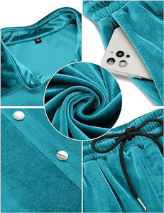 Prix réglable Hommes Velours Survêtement anti-rides respirant confortable léger hommes Velours Survêtement avec entièrement personnalisé - Product Image 5