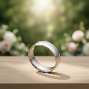 Anillo de boda Fancy & Stacy Comfort Fit de 8 mm, acero inoxidable, pulido espejo, unisex, talla 6 - Product Image 2