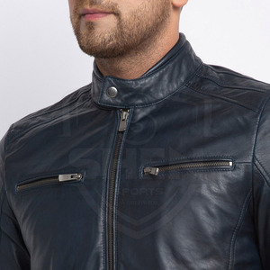 Veste d'hiver décontractée en cuir de vache pour hommes, imperméable et chaude avec col montant, prix raisonnable - Product Image 6